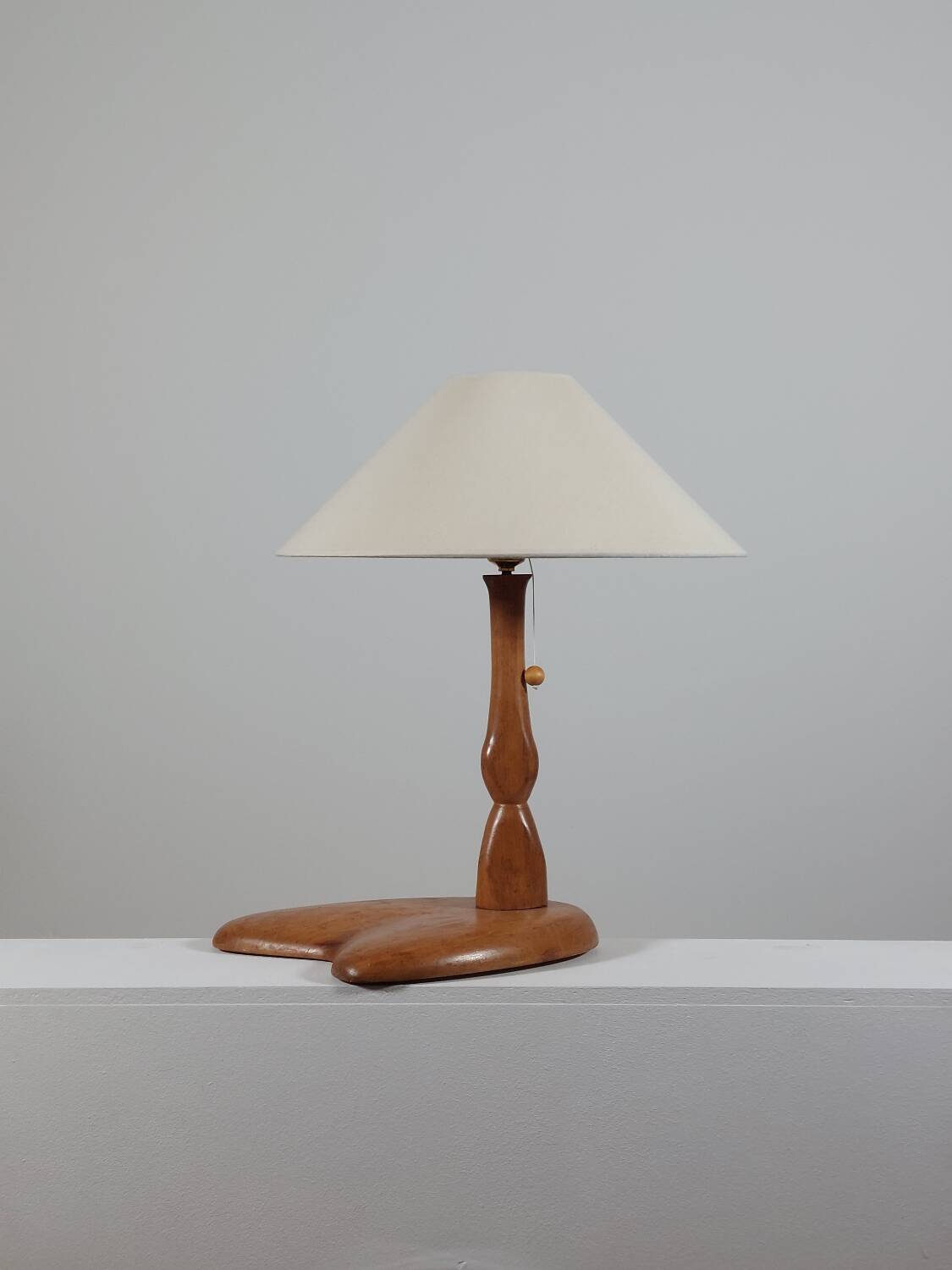 Beautiful one of a kind hand carved organic Art deco table lamp