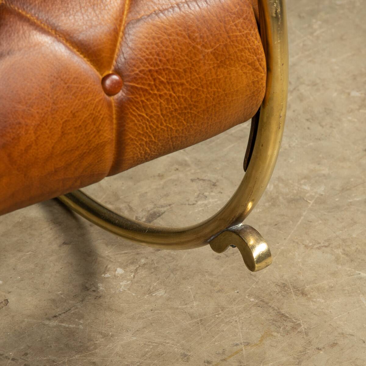 Mid 20thc british made pair of leather rocking chairs c.1950