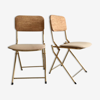 Vintage restored folding chairs