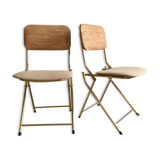 Vintage restored folding chairs