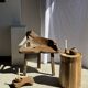 Table d'appoint ou tabouret circulaire en suar H51 D35