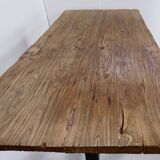Large dining table wooden doors top mounted on black handles