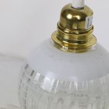 Baladeuse en verre décoré, vintage