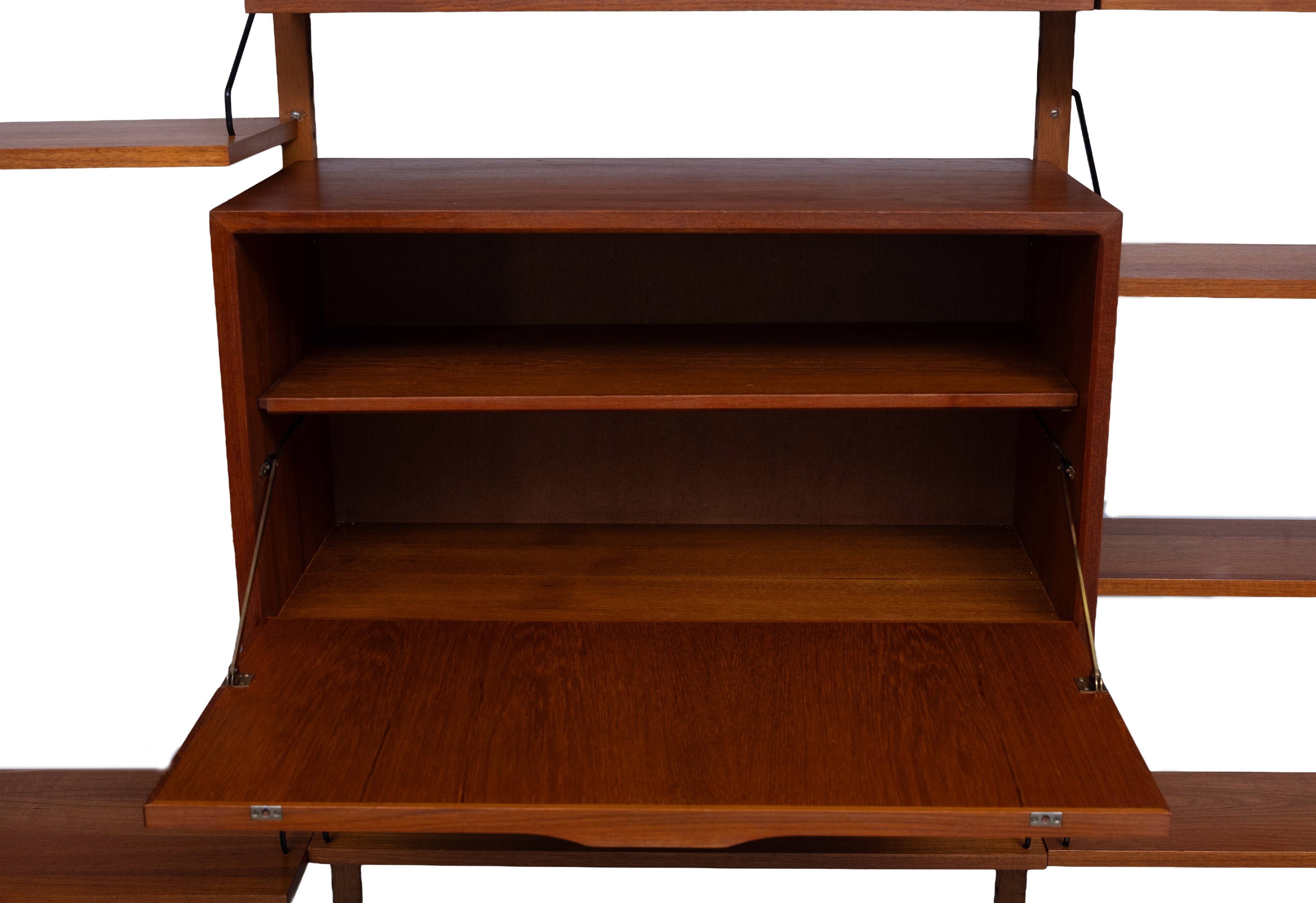 Poul Cadovius hanging Royal Wall System 1950s Denmark