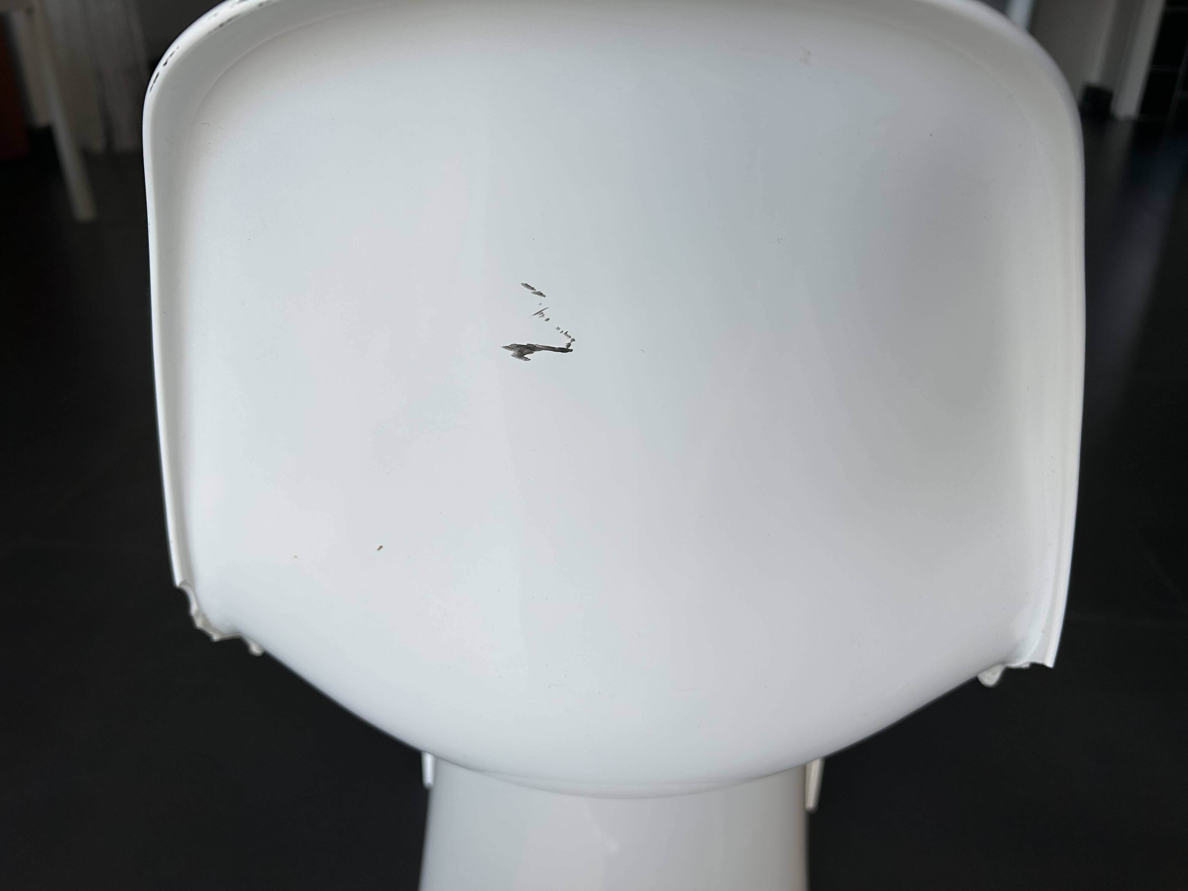 2 junior white Panton reproduction chairs