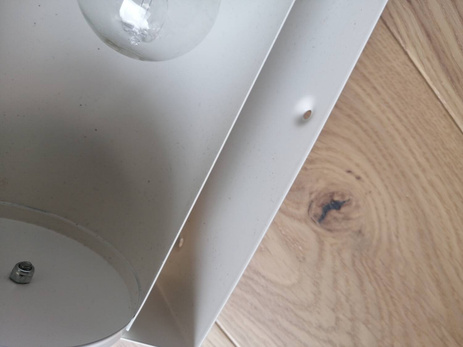 White metal wall lamp, Ikea 80s