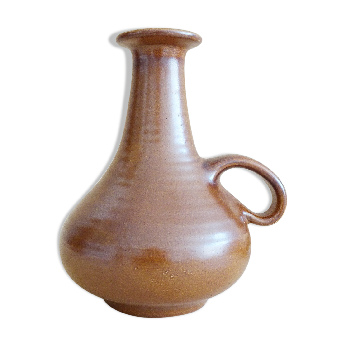 Brown vase by Manfred Buchholz