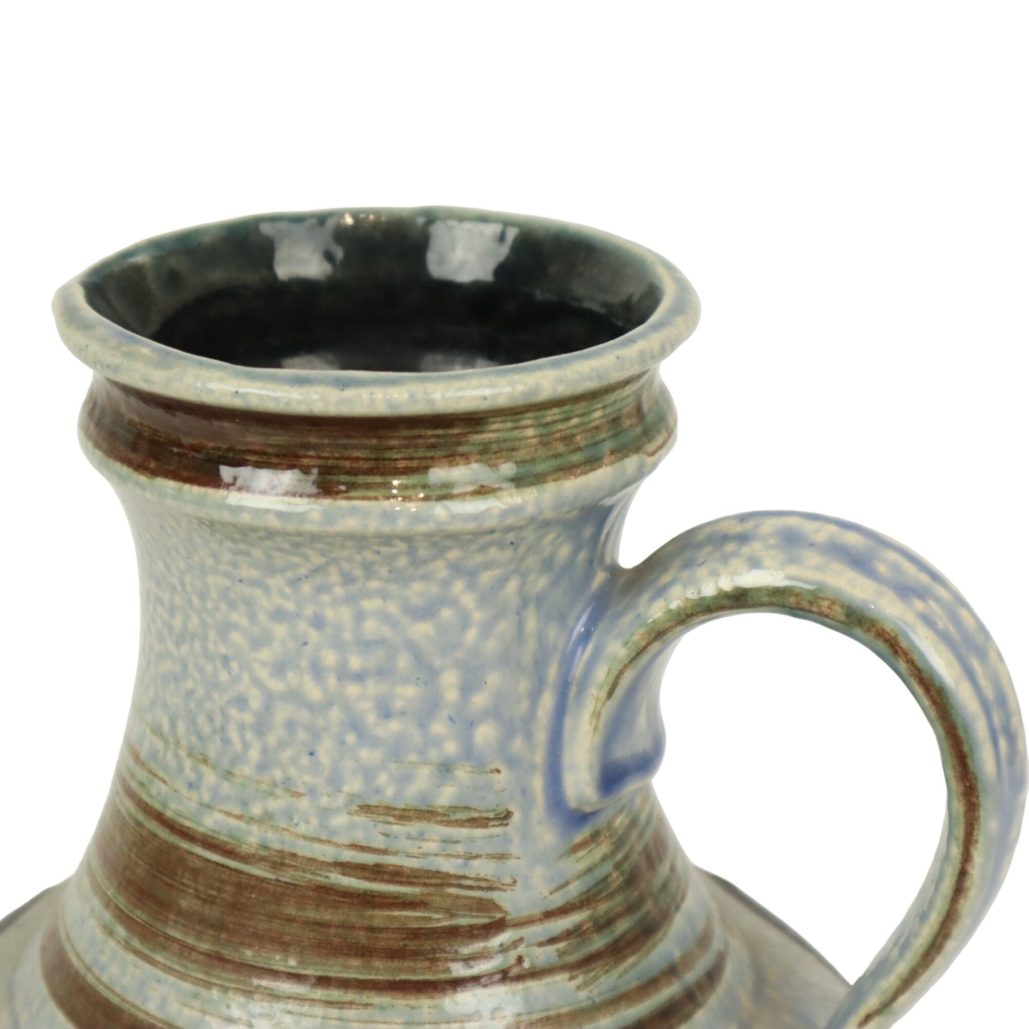 Blue Orange Vintage Vase West Germany Üebelacker Keramik 1808-20