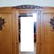 art deco period wardrobe in blond oak circa 1940