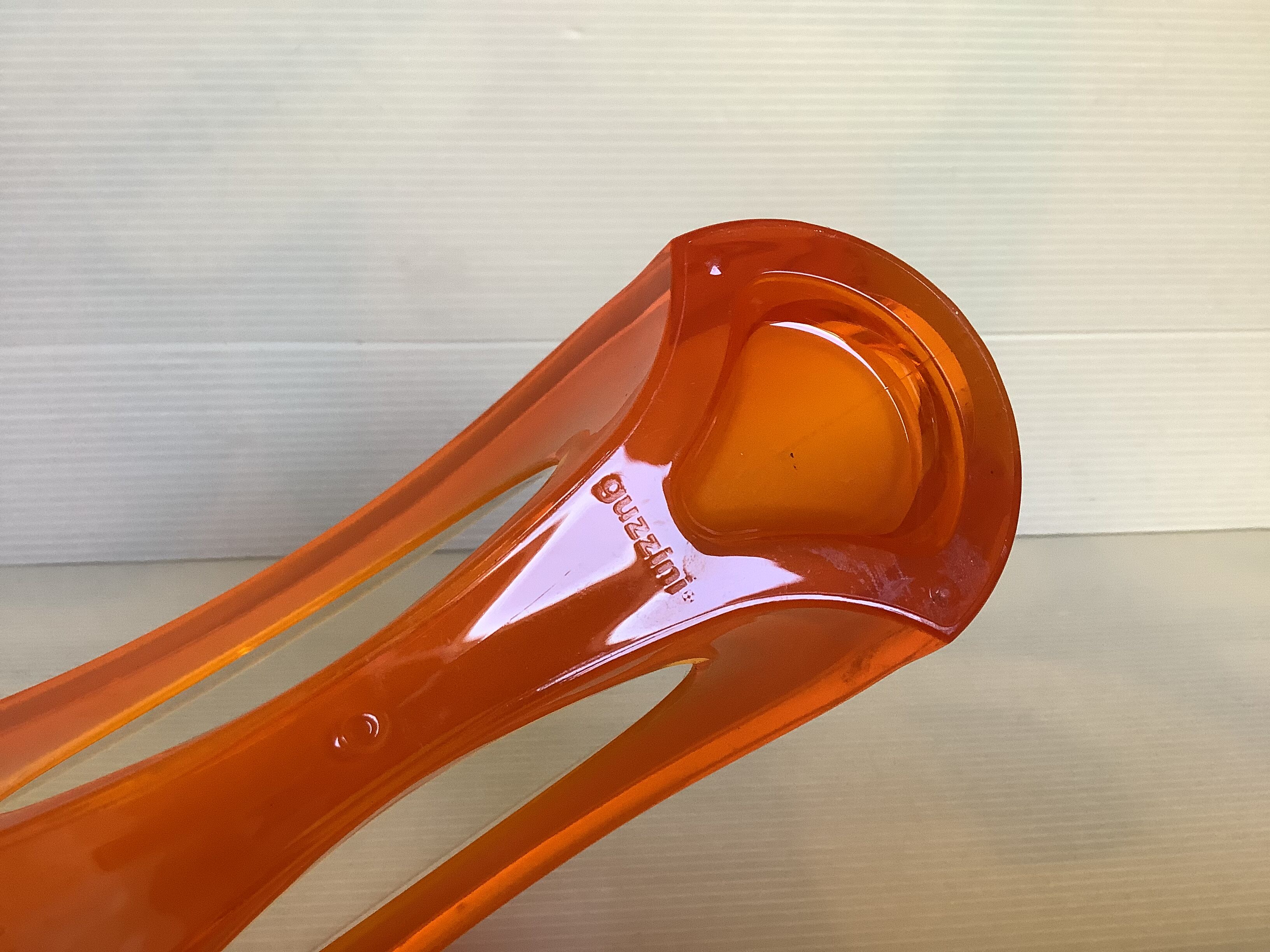 Orange and white mail rack Guzzini made in Italy