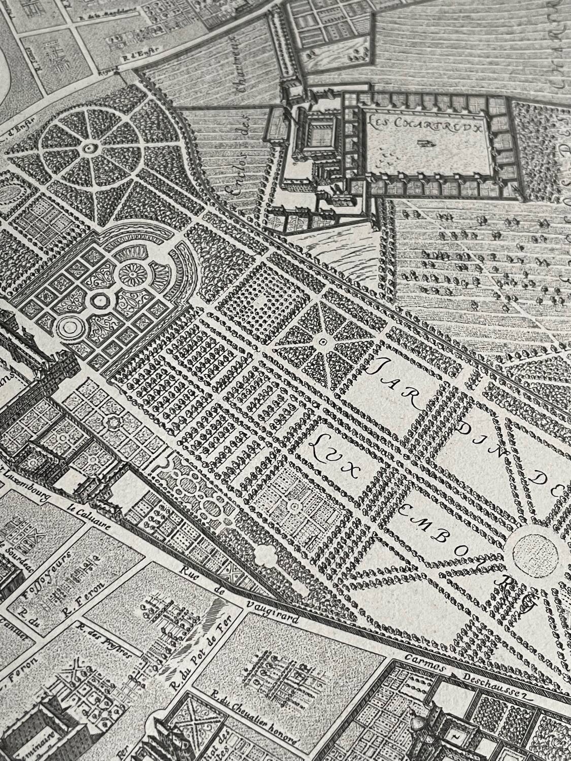 Map of Paris - Faubourg de Saint-Germain in 1652