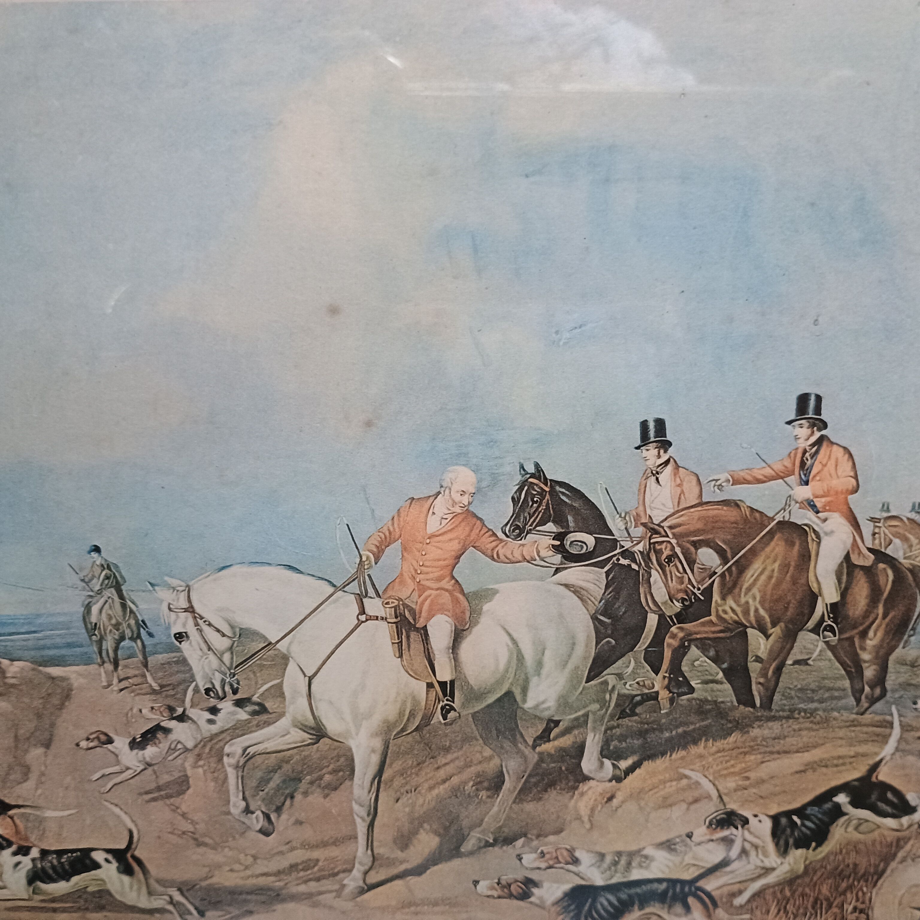Estampe Fox-Hunting The Find, peint par J.E. Herring 1846