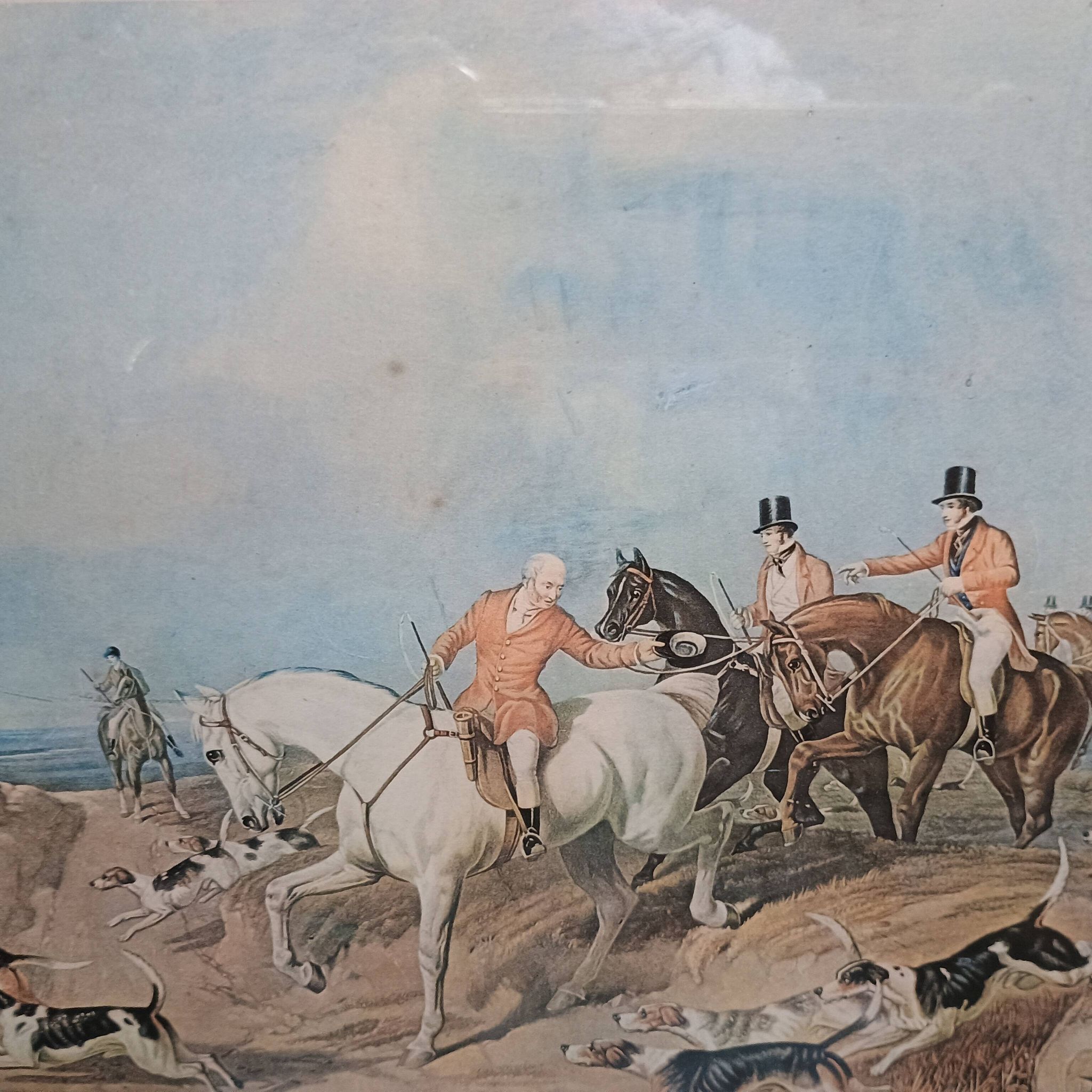 Print Fox-Hunting The Find, painted by J.E. Herring 1846