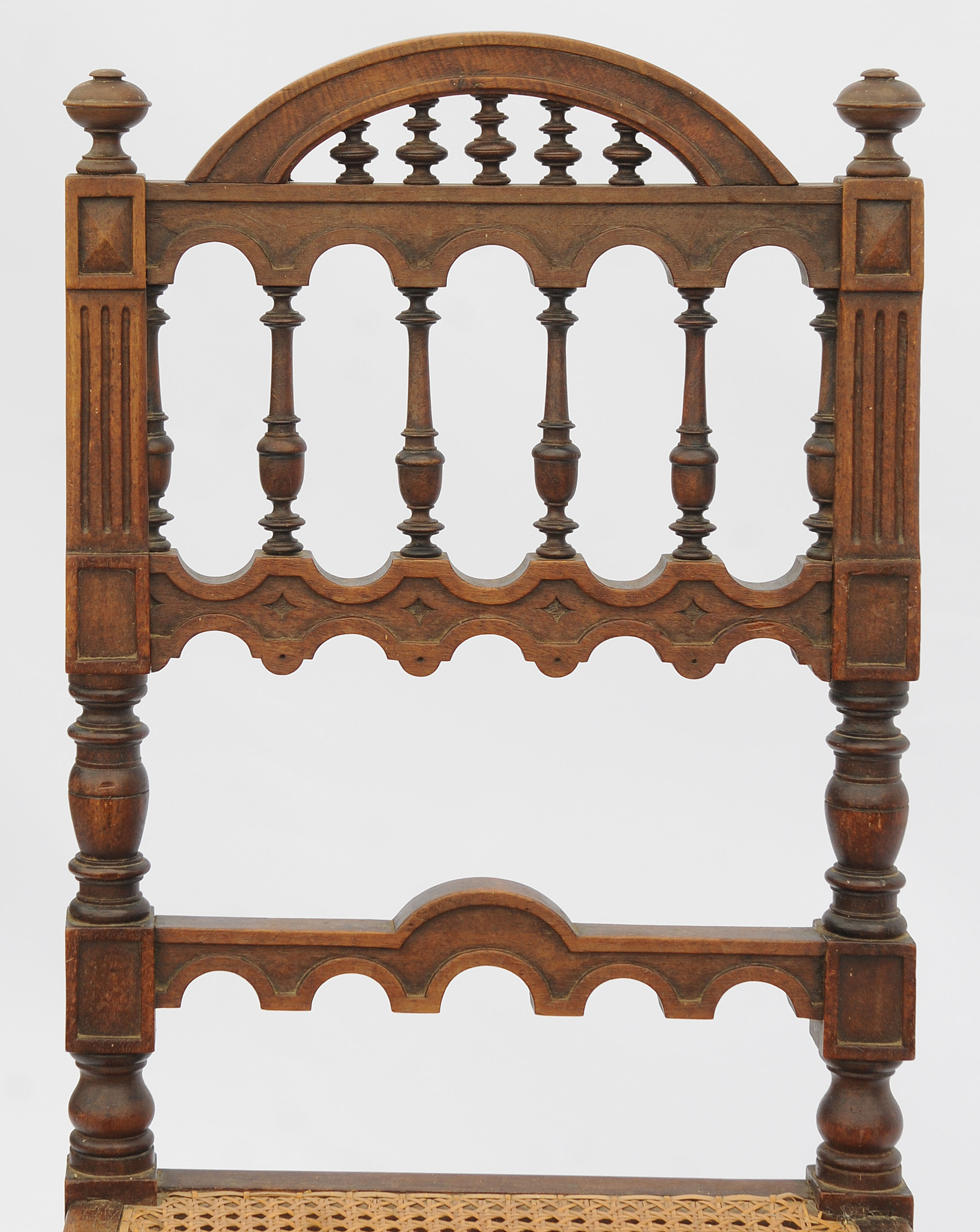 Series of 4 canne chairs