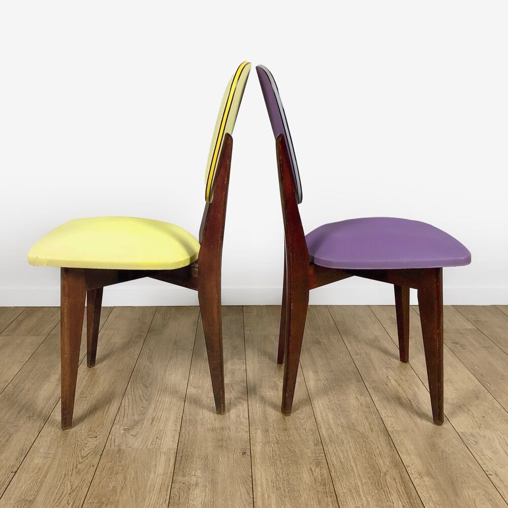 Colorful chair duo