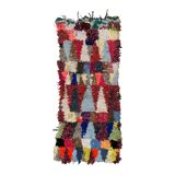 Colorful Boucherouite Moroccan rug - 64 x 137 cm