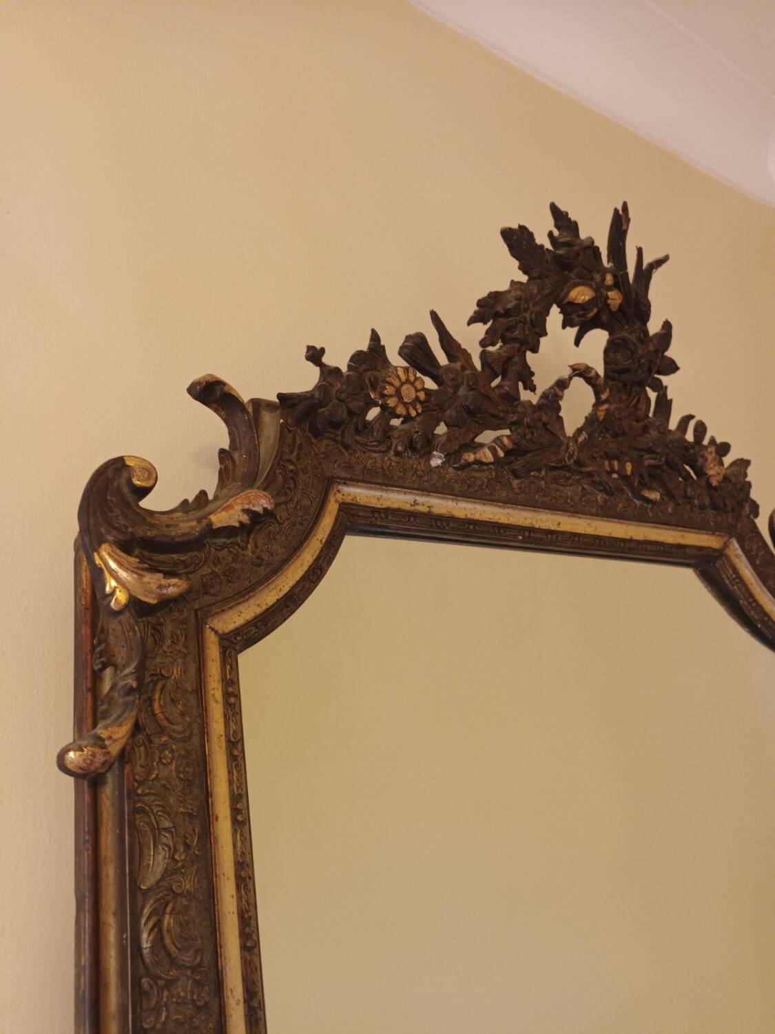 Large antique mirror