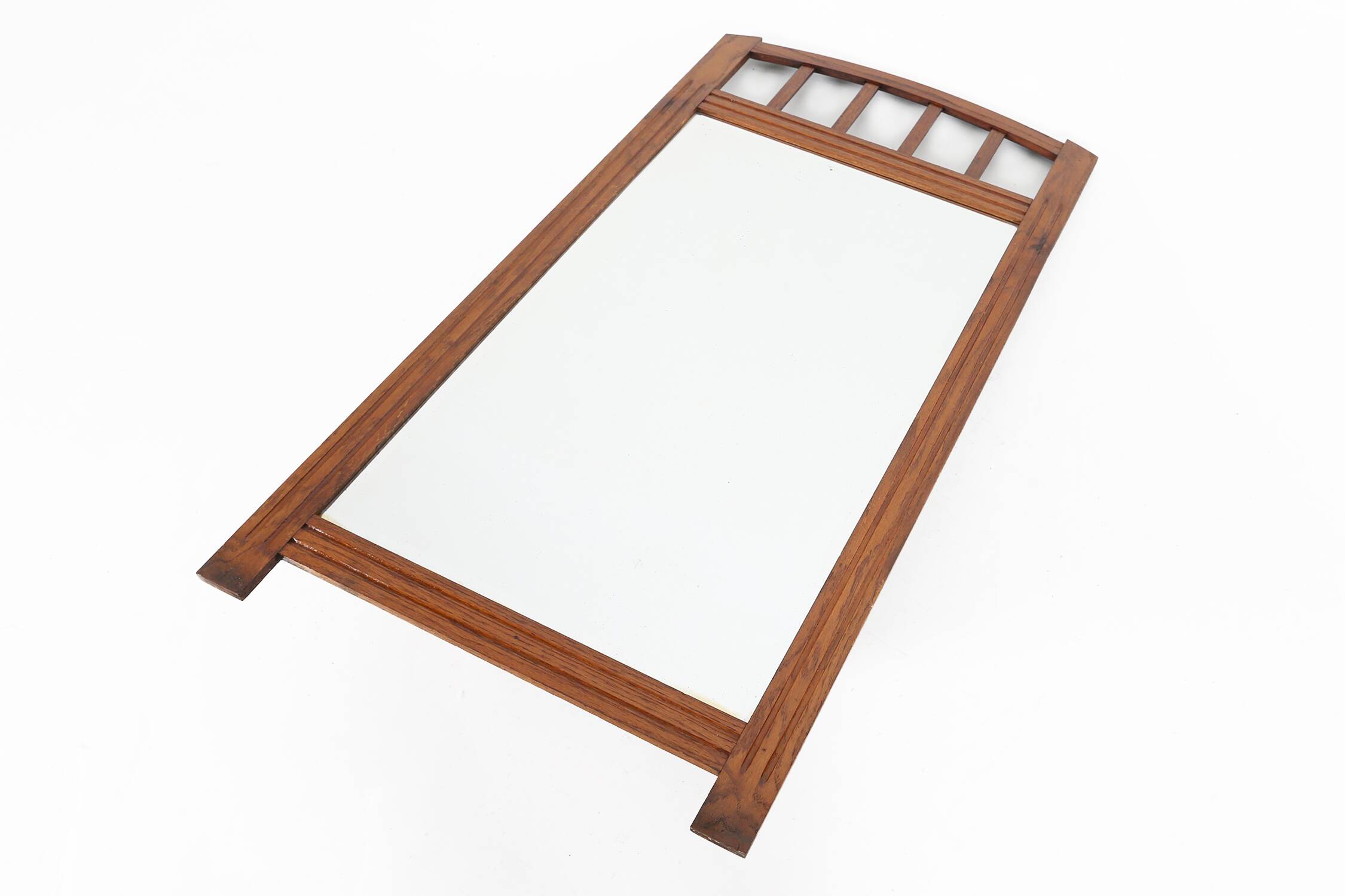 Art Deco mirror in solid wood with facet cut mirror, 1930s