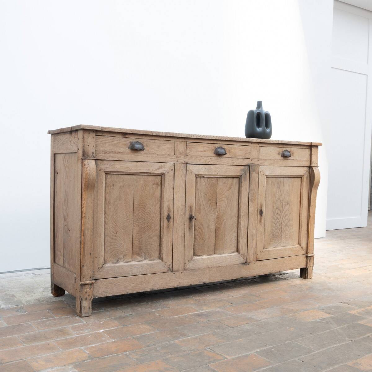 Three-door oak buffet – 19th century