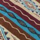 Multicolored hand-woven Berber rugs in natural wool