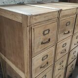 Old oak filing cabinet with drawers