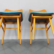 Ensemble de quatre chaises de salle à manger en hêtre des années 1970 par TON, Tchécoslovaquie