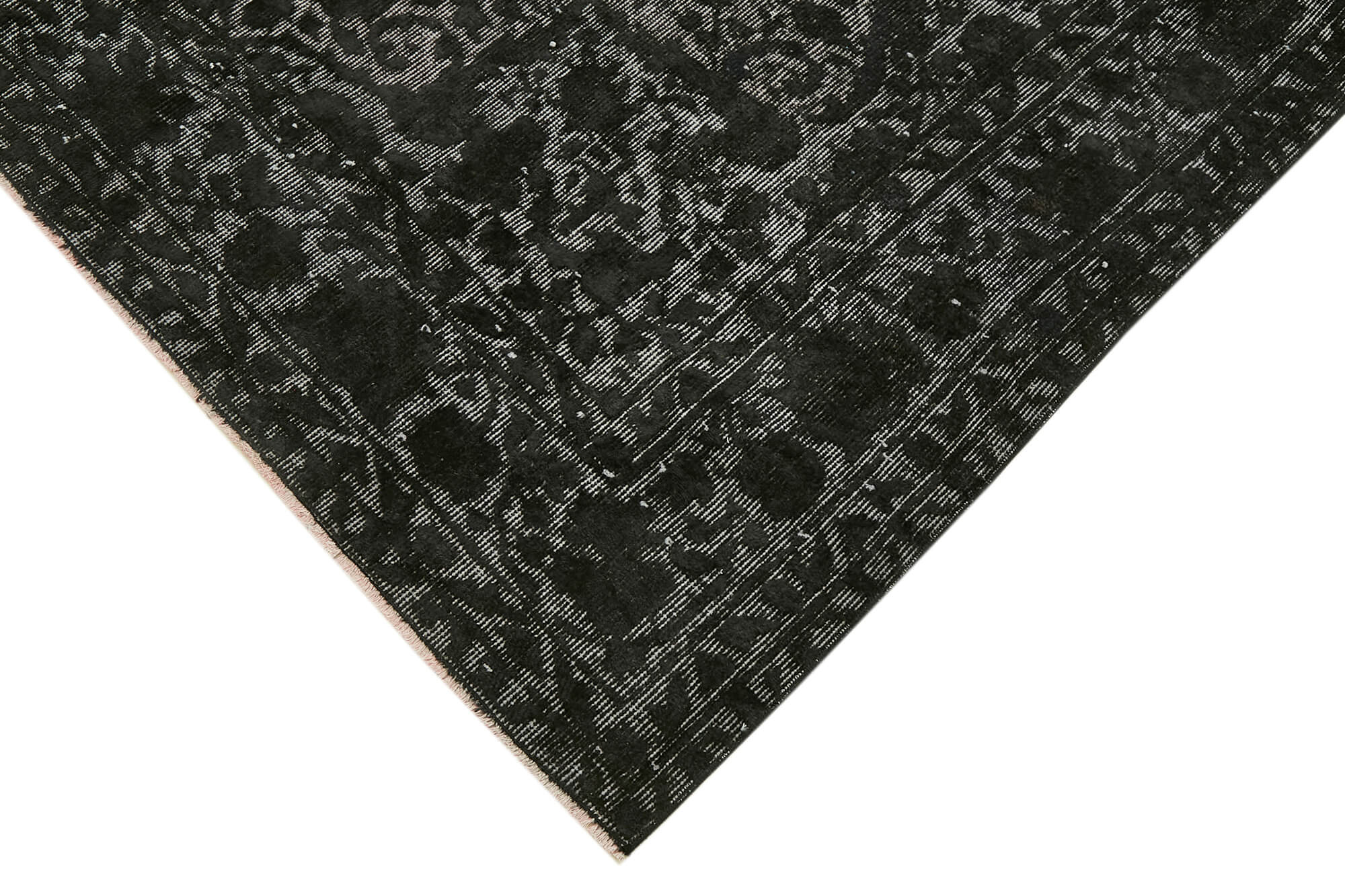 Handwoven Unique Turkish 1980s 165 cm x 267 cm Black Rug