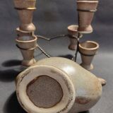 Ceramic liqueur service signed Vallauris