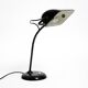 Original 1940s Kaiser Idell industrial metal table lamp model 6581 in black