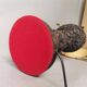 Large Carved Wood Half Shade Table Lamp