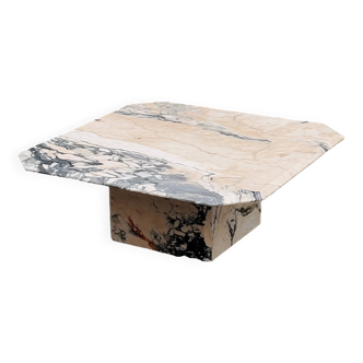 Table basse design des années 70 en marbre