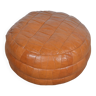 Leather patchwork pouf