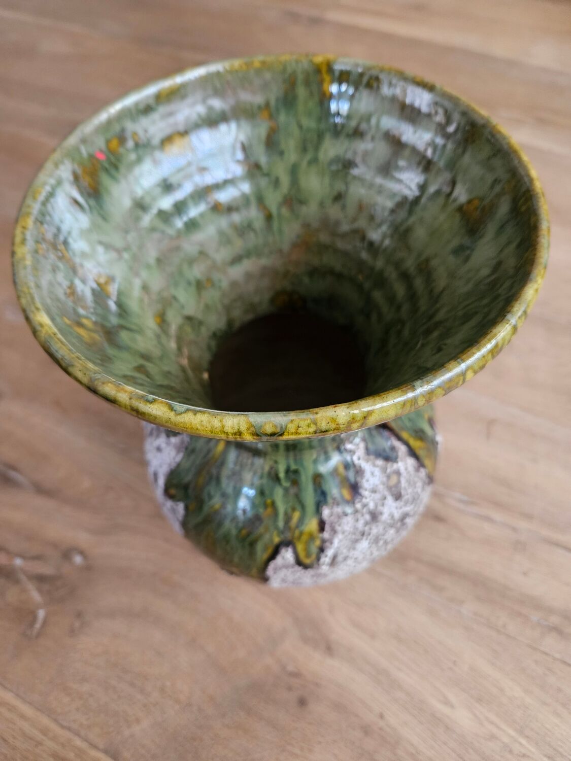 Vase vert olive et fat lava crème chantrier sauzelles
