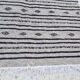 Hand-made grey and black carpet in pure wool  - 110x73cm