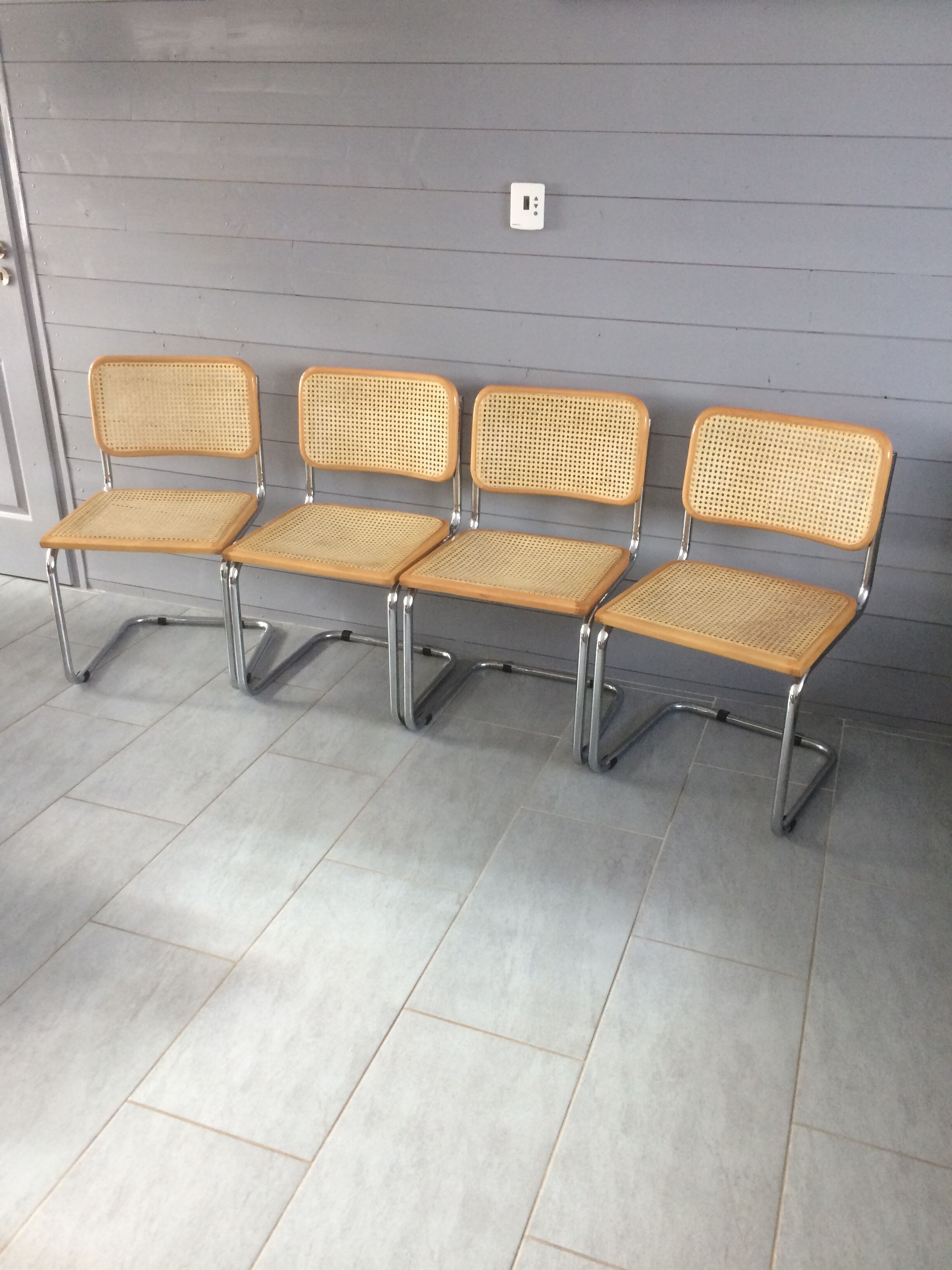 Set of 4 chairs B32 by Marcel Breuer
