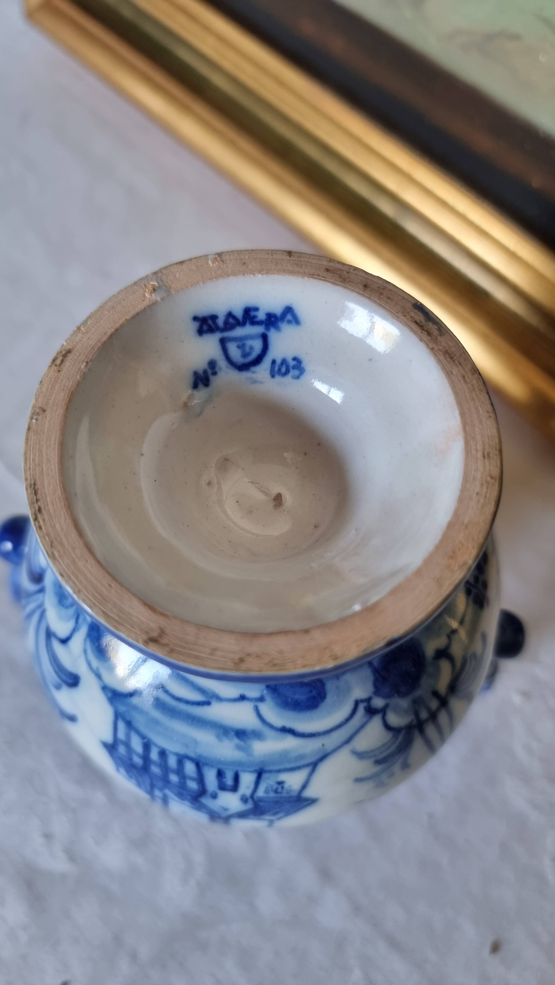 Ceramic pitcher from the Spanish manufacture Talavera de la Reina.