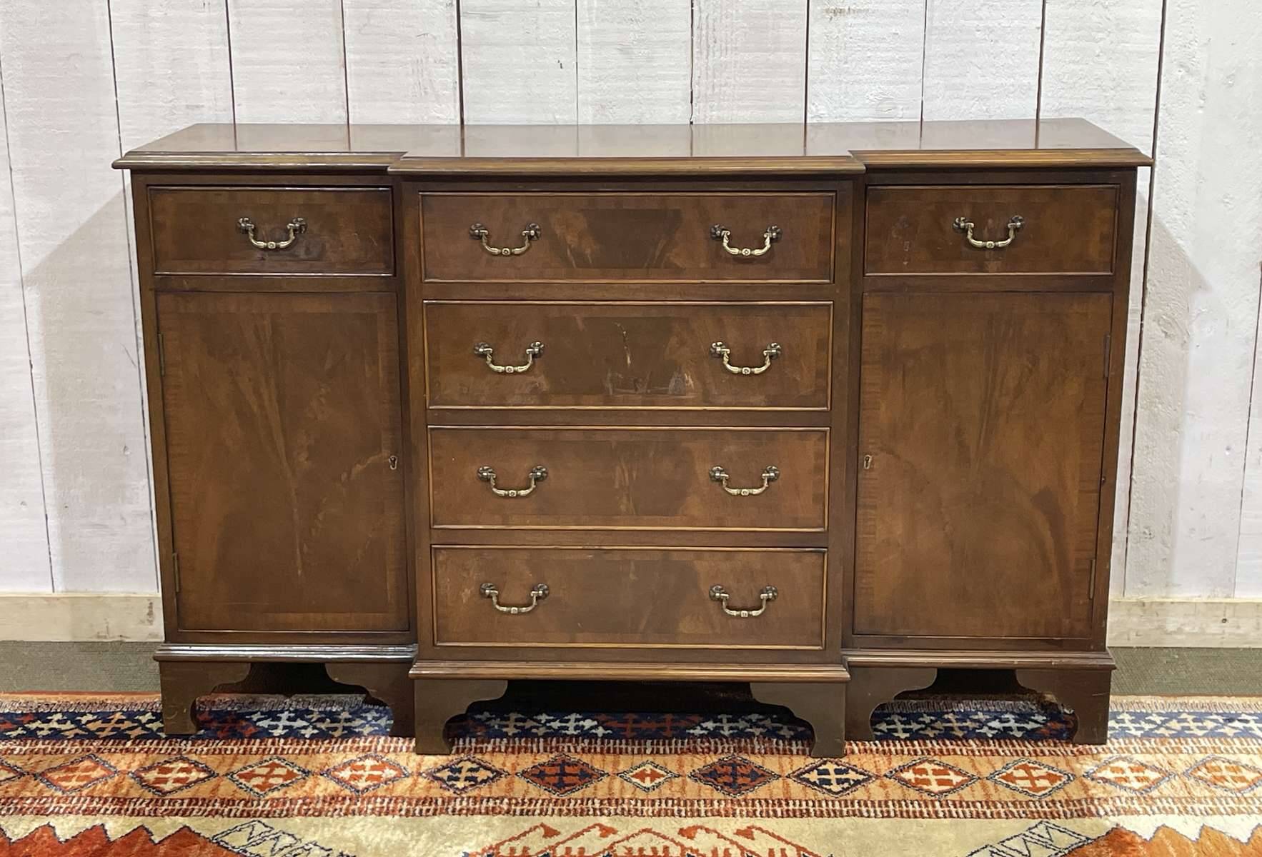 1950s English mahogany sideboard