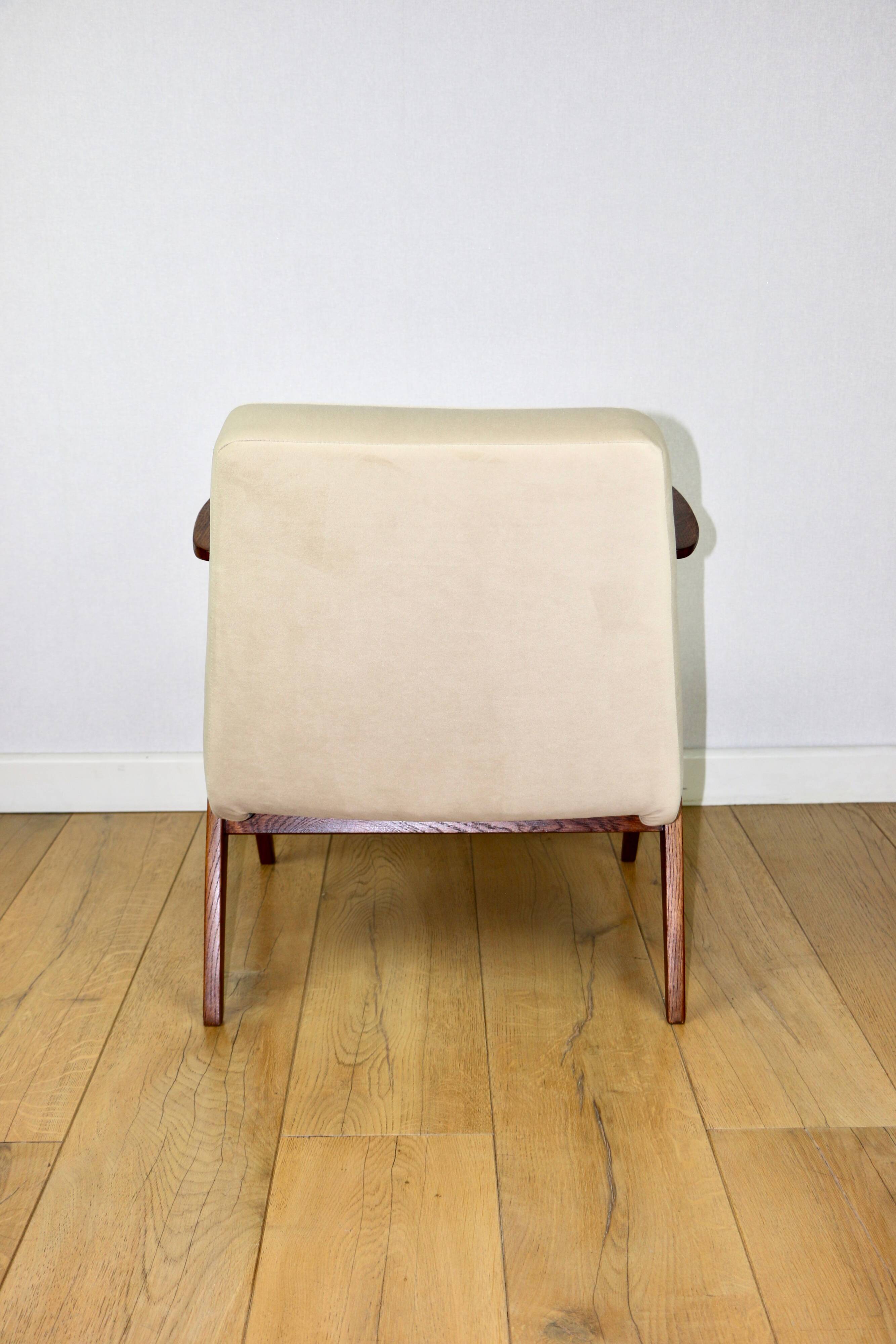 Chierowski 366 armchair, 1970s, beige, dark oak