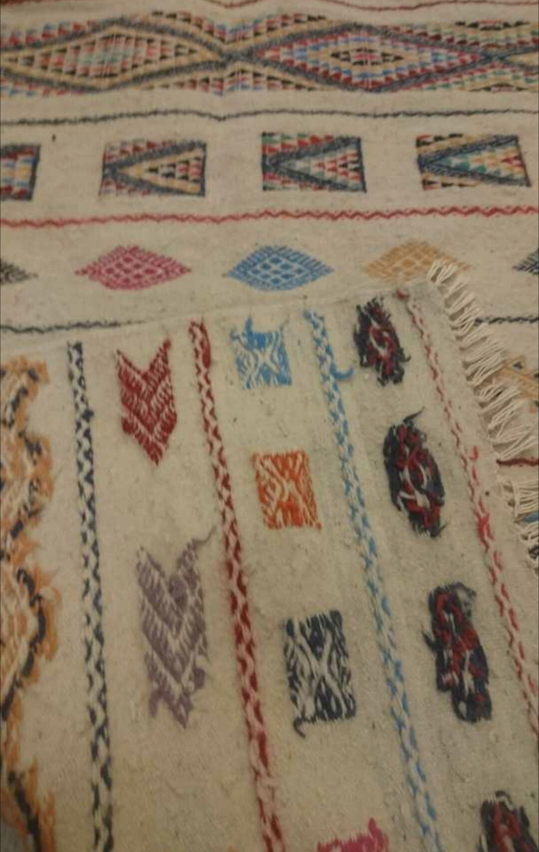 Multicolor rugs Handmade wool 160x90cm
