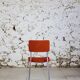 Chaise vintage velours orange, 1970