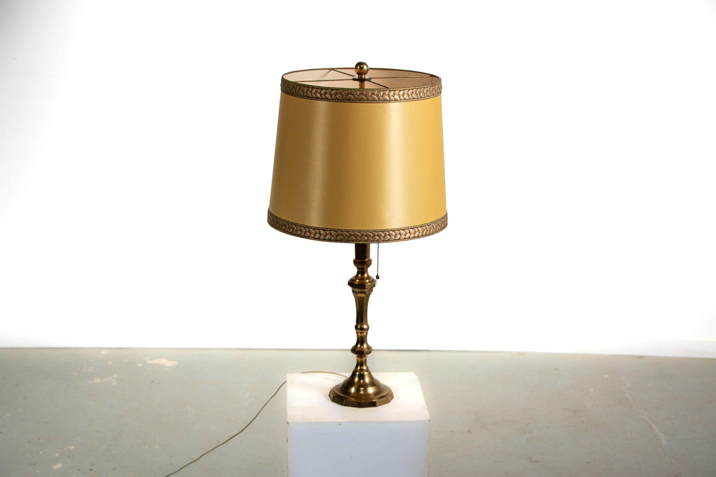 Mid century brass table lamp