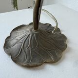 Art nouveau brass swan neck lamp
