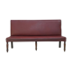Bistro bench in burgundy leather