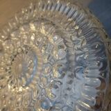 Plafonnier, applique vintage en verre moulé