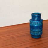 Mid-century Italian Rimini Blu ceramic vase by Aldo Londi for Bitossi.