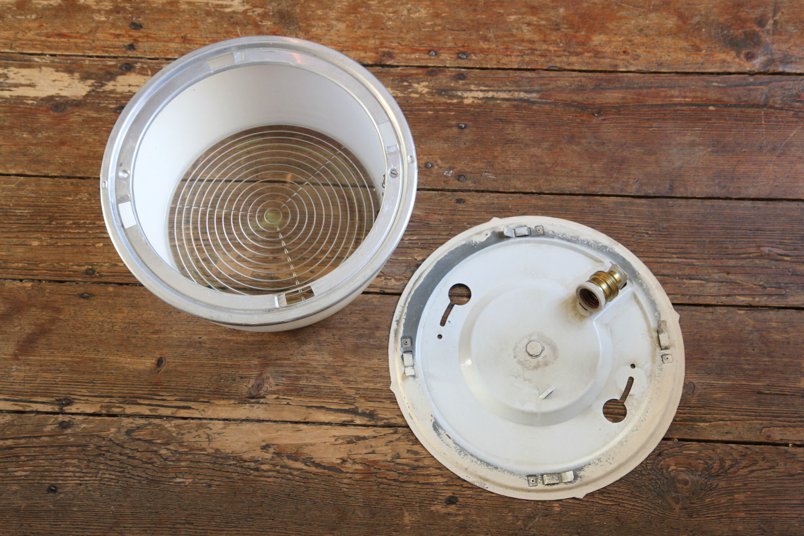 Holophane glass ceiling light - 34 cm