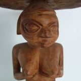 Vintage Luba carved wooden stool