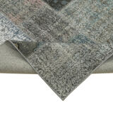 Handmade Oriental Contemporary 200 cm x 300 cm Grey Patchwork Carpet