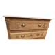 Ancienne commode trois tiroirs en chêne massif brut