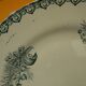 Set of 4 flat plates in saint amand earthenware. lily of the valley decor.